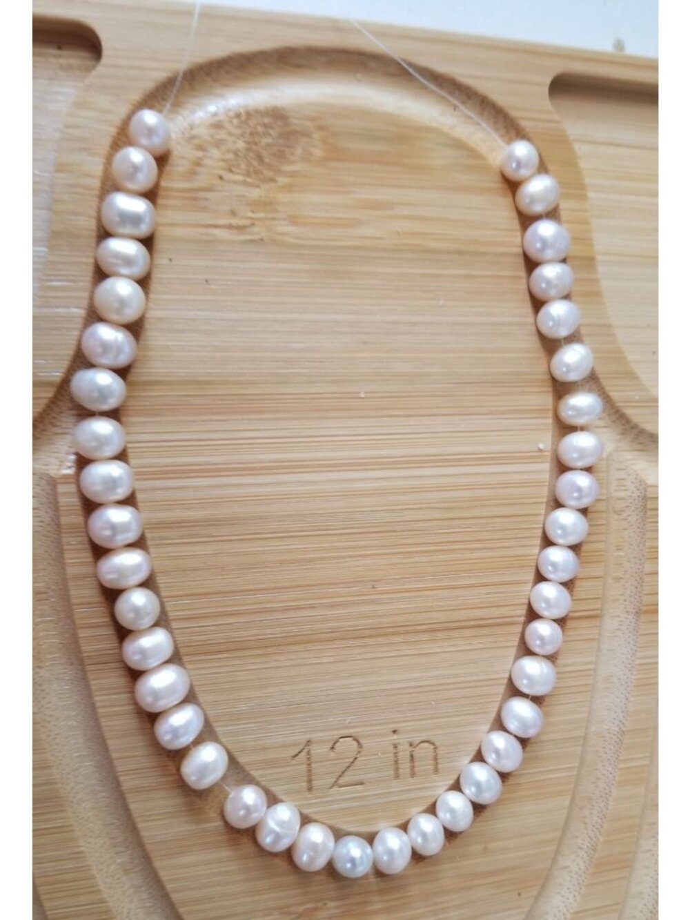 Loose Pearl White Flat Bottom Bag 36 D  half  Round  8 mm  Bin Pearl  50 Pcs 109 - Picture 4 of 5